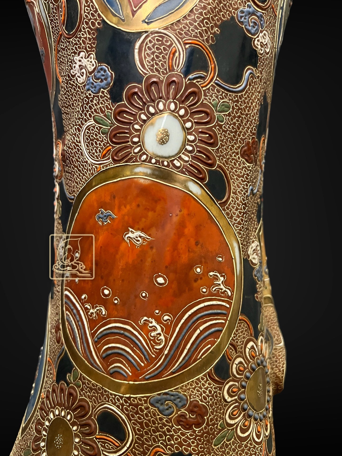 TÔN TƯỢNG QUÁN ÂM GỐM SATSUMA - BT016