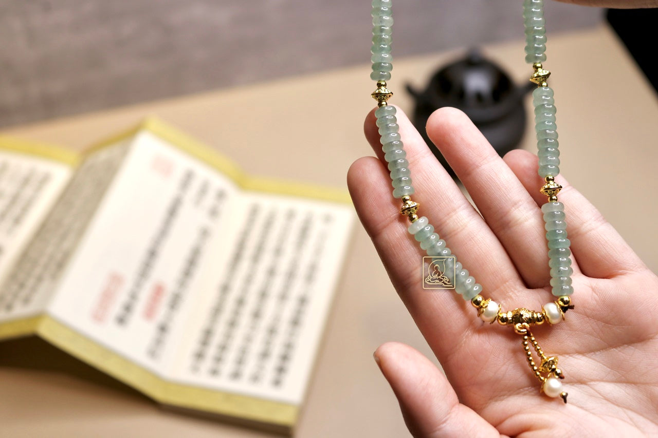 VÒNG TAY ĐÁ THẠCH ANH TÓC XANH - PB387