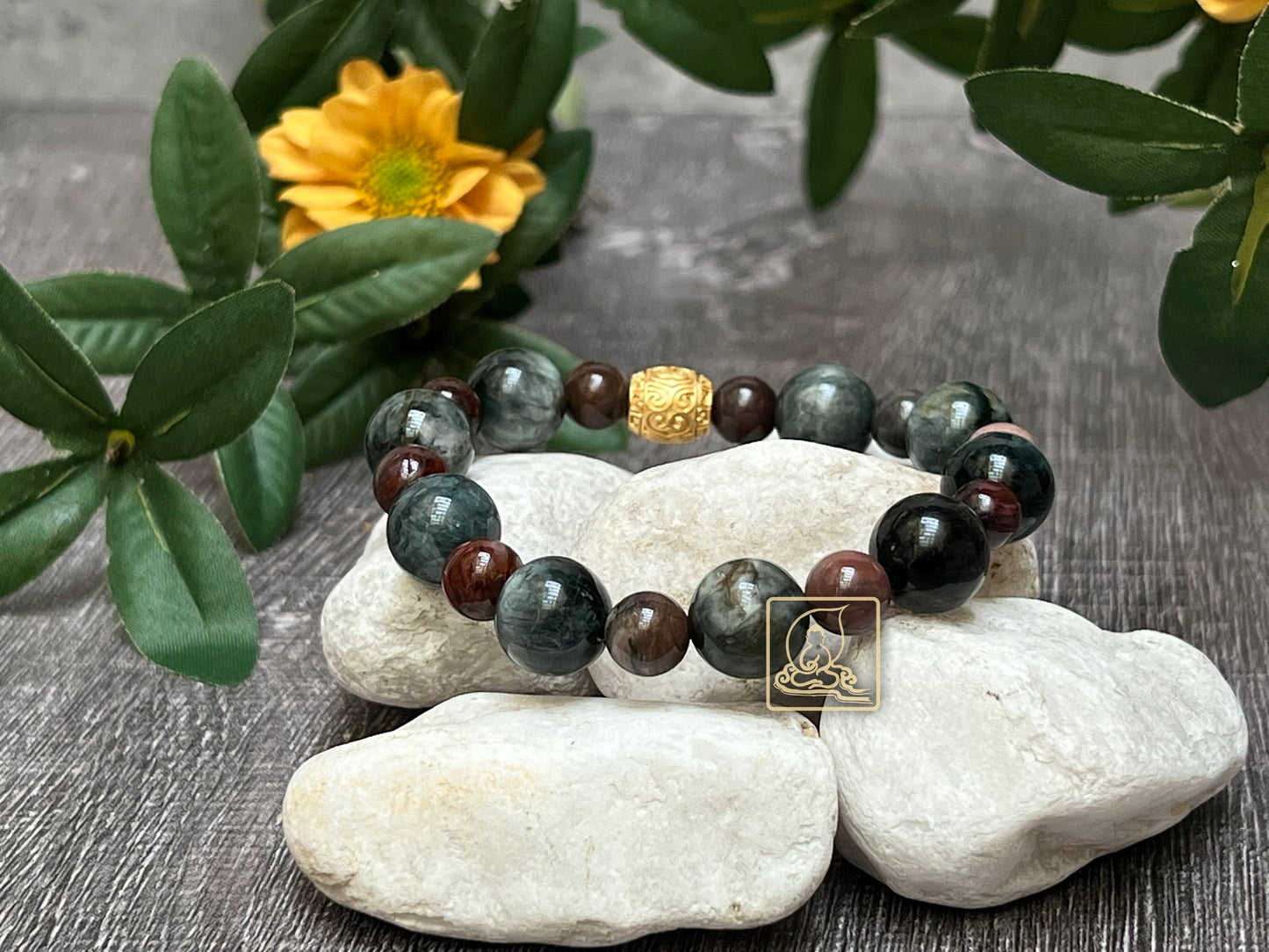 VÒNG TAY ĐÁ THẠCH ANH MẮT CHIM ƯNG - PB473