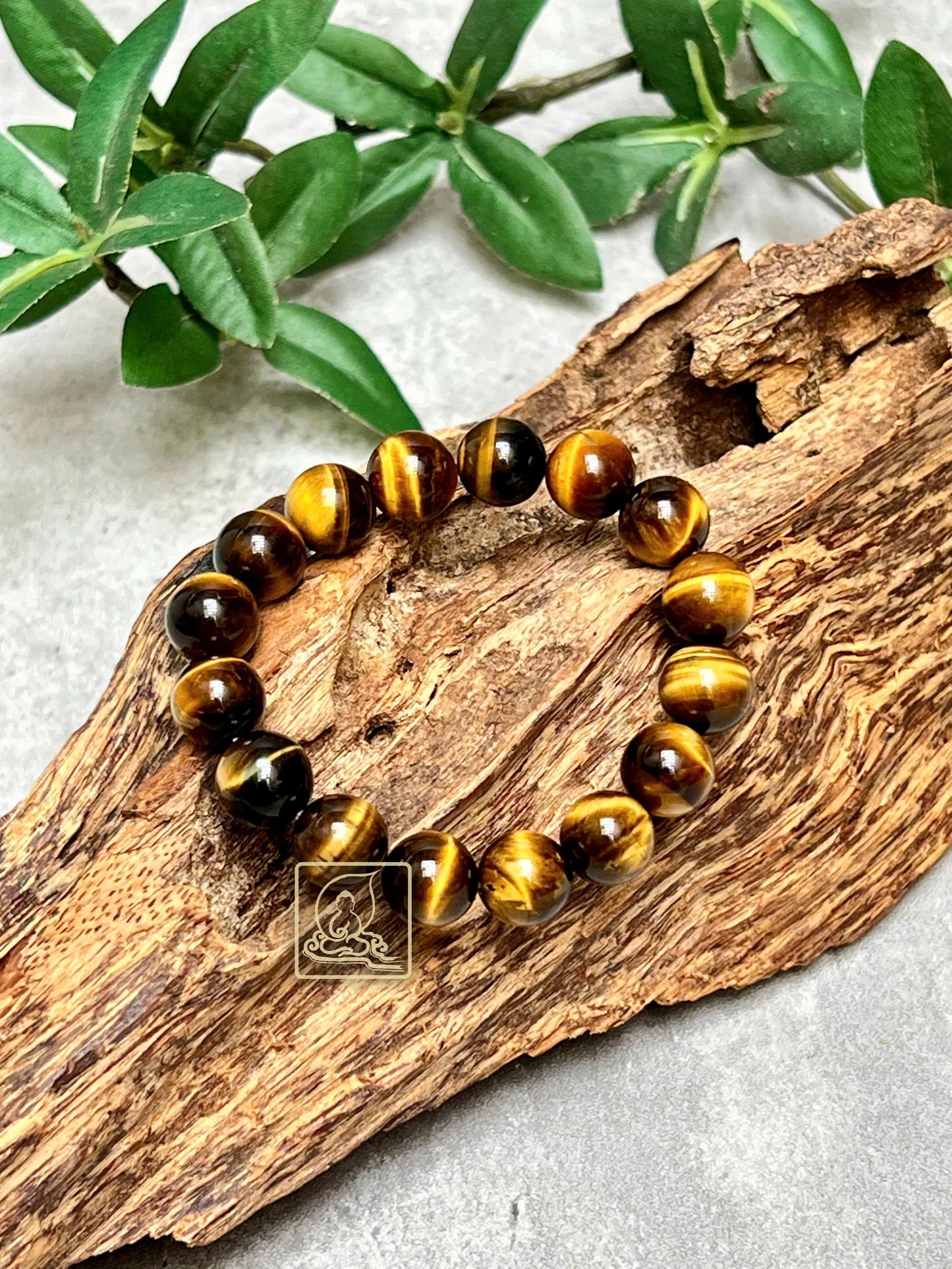 VÒNG TAY ĐÁ MẮT HỔ VÀNG NÂU - PB661