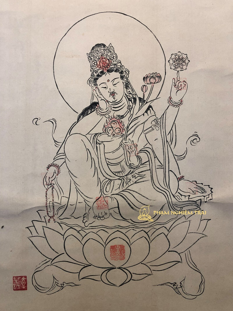 TRANH NHƯ Ý BẢO LUÂN QUÁN ÂM - T027