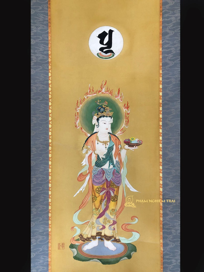 TRANH BẢO ĐÀM HOA BỒ TÁT - T056