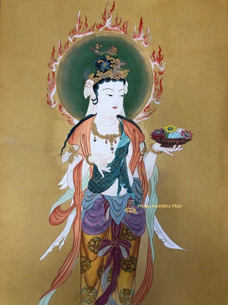 TRANH BẢO ĐÀM HOA BỒ TÁT - T056