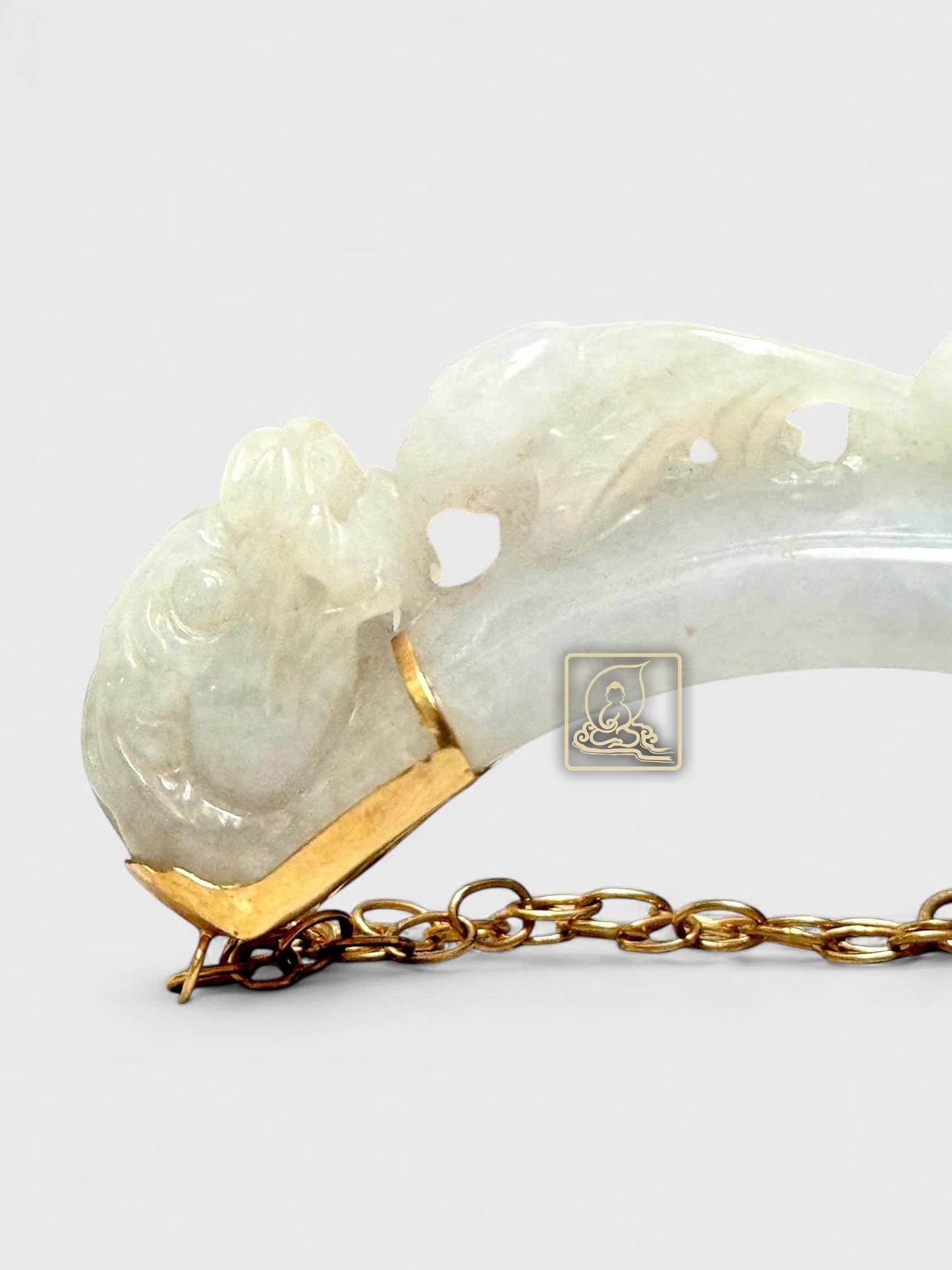 VÒNG ĐEO TAY BẠCH LONG NHƯ Ý CẨM THẠCH - PB223